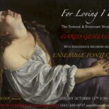 ENSEMBLE FONTEGARA Renaissance Recorder group HOUSE CONCERT - OCT. 15, 2023