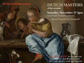 Dutch Masters of the Recorder Concert in Ashland
